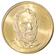 Монета 1 доллар 2011 года D США «18-й президент США Уллис Грант» (аверс)