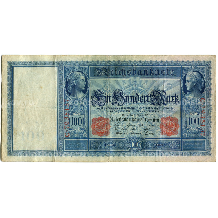 Банкнота 100 марок 1910 года Германия
