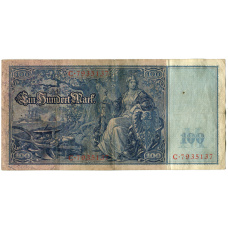 Банкнота 100 марок 1910 года Германия (вид 2)