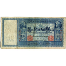 Банкнота 100 марок 1910 года Германия (аверс)