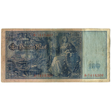 Банкнота 100 марок 1910 года Германия (реверс)
