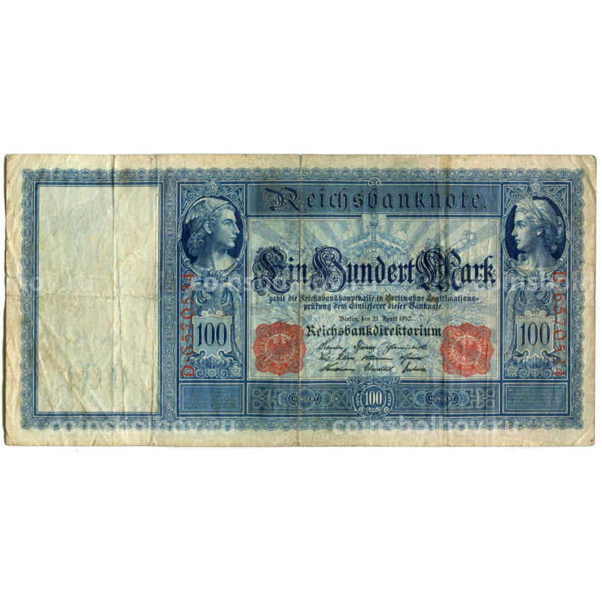 Банкнота 100 марок 1910 года Германия