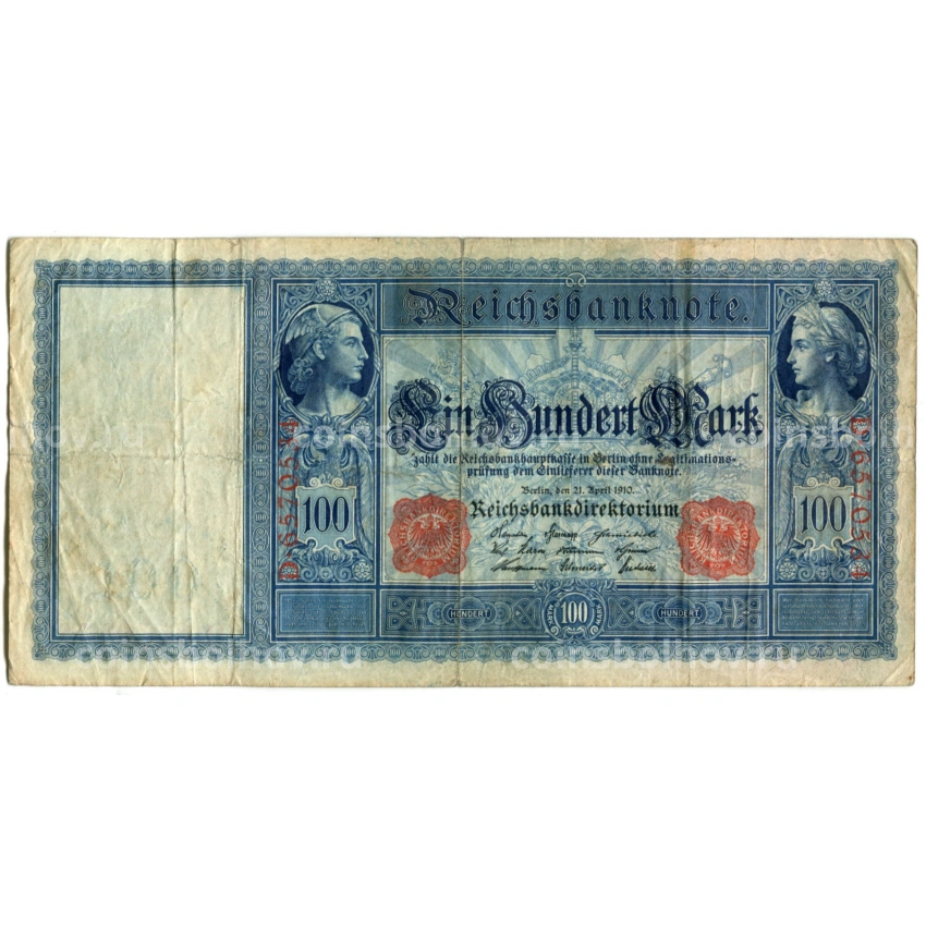 Банкнота 100 марок 1910 года Германия