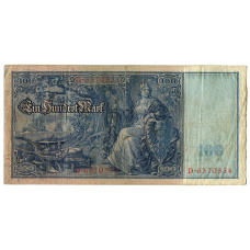 Банкнота 100 марок 1910 года Германия (реверс)