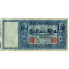 Банкнота 100 марок 1910 года Германия (аверс)