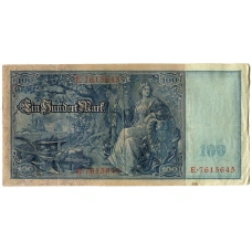 Банкнота 100 марок 1910 года Германия (вид 2)