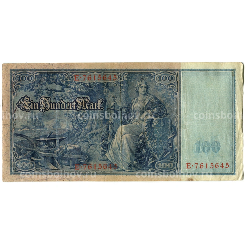 Банкнота 100 марок 1910 года Германия (вид 2)