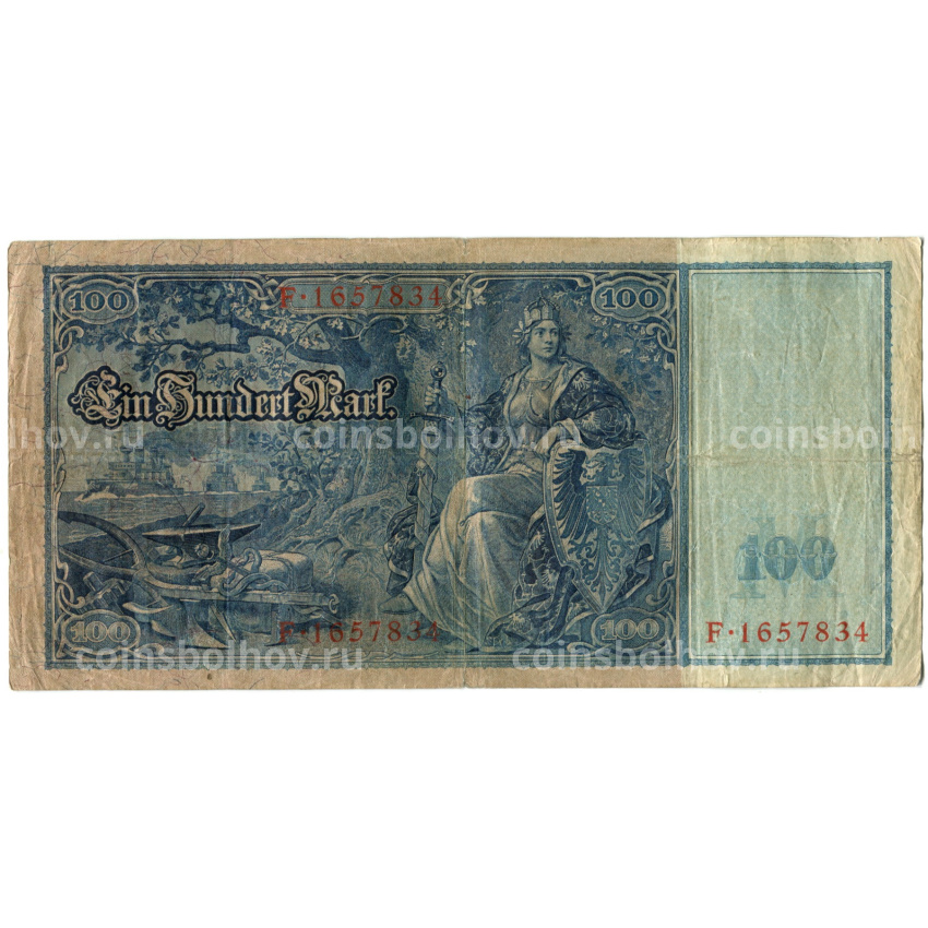 Банкнота 100 марок 1910 года Германия (вид 2)