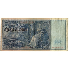 Банкнота 100 марок 1910 года Германия (вид 2)