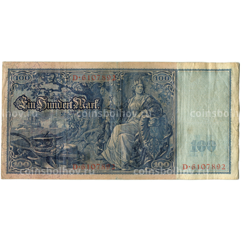 Банкнота 100 марок 1910 года Германия (вид 2)
