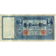 Банкнота 100 марок 1910 года Германия