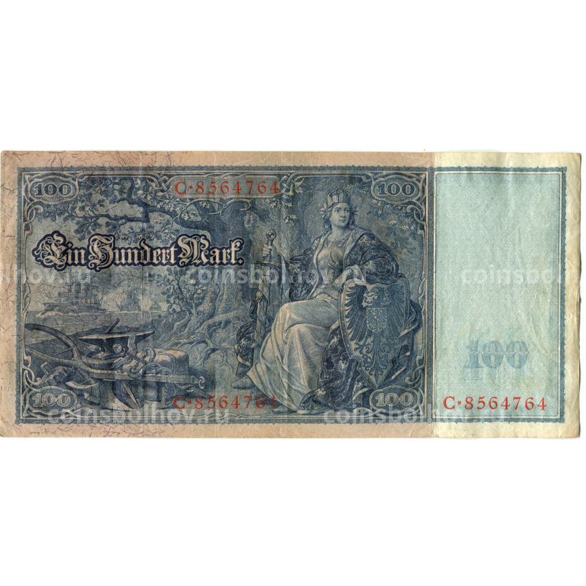 Банкнота 100 марок 1910 года Германия (вид 2)