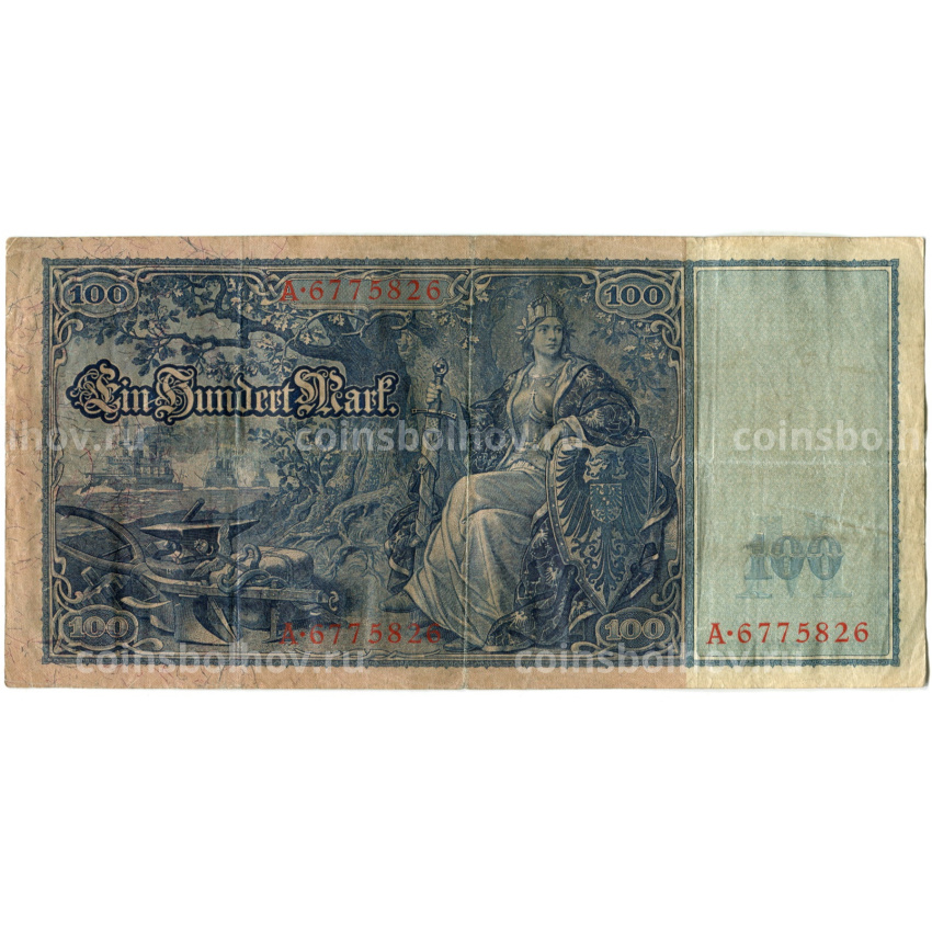 Банкнота 100 марок 1910 года Германия (вид 2)