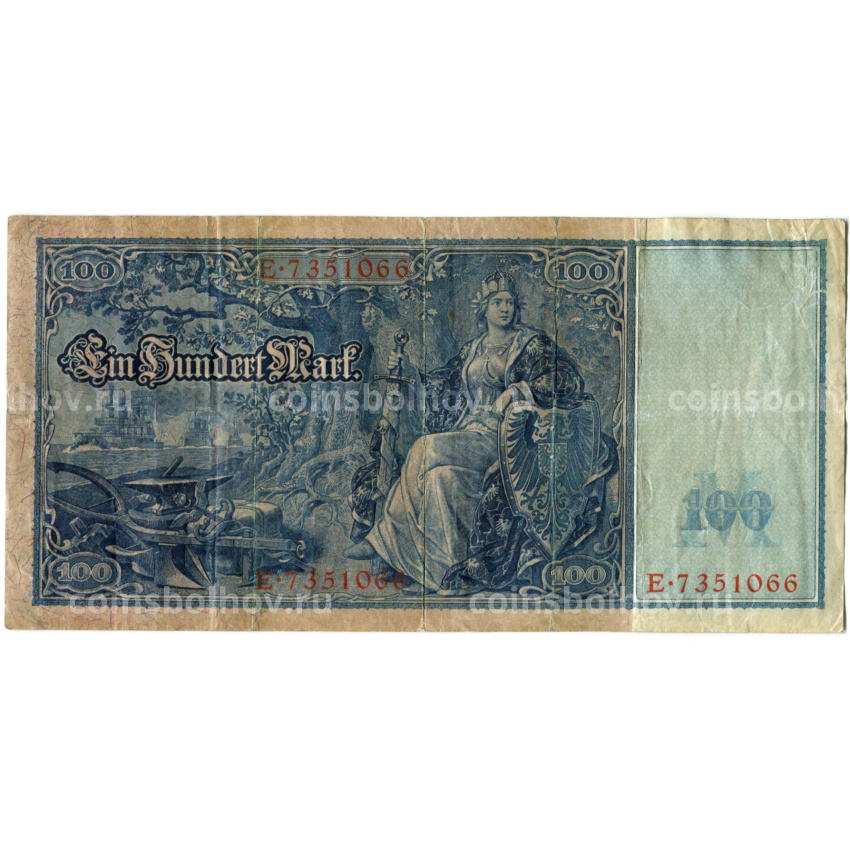 Банкнота 100 марок 1910 года Германия (вид 2)