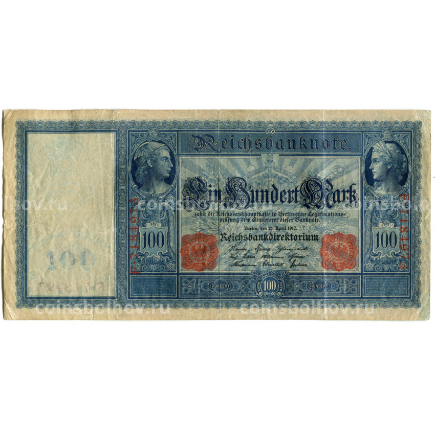 Банкнота 100 марок 1910 года Германия