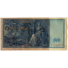 Банкнота 100 марок 1910 года Германия (реверс)