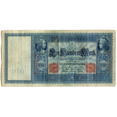 Банкнота 100 марок 1910 года Германия (аверс)