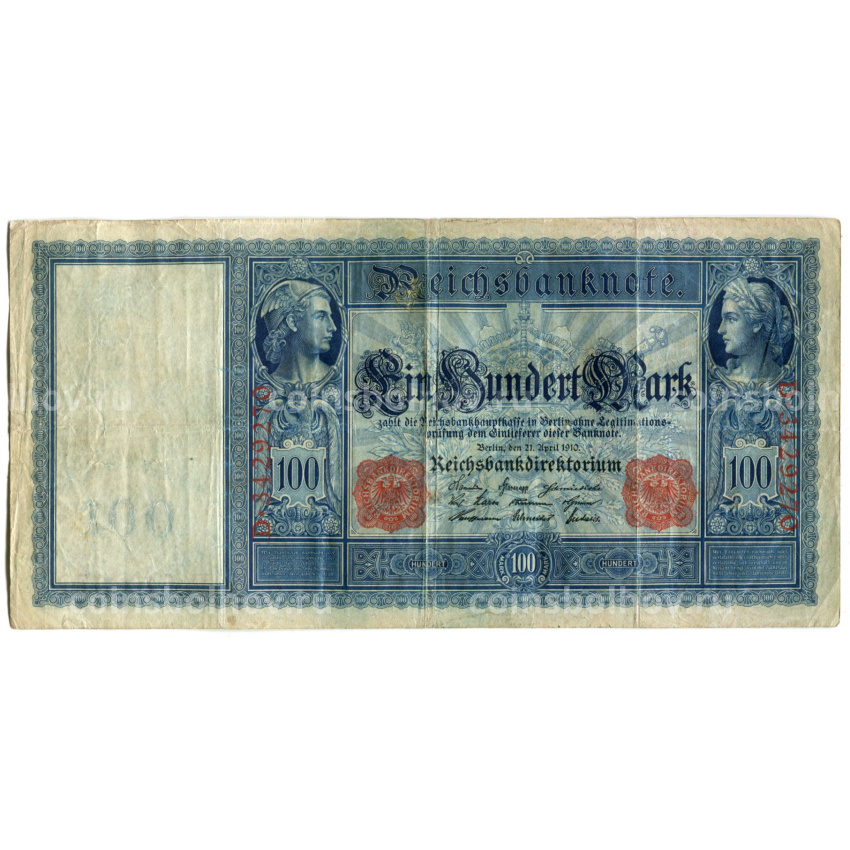 Банкнота 100 марок 1910 года Германия