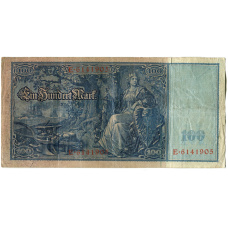 Банкнота 100 марок 1910 года Германия (реверс)
