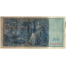 Банкнота 100 марок 1910 года Германия (вид 2)
