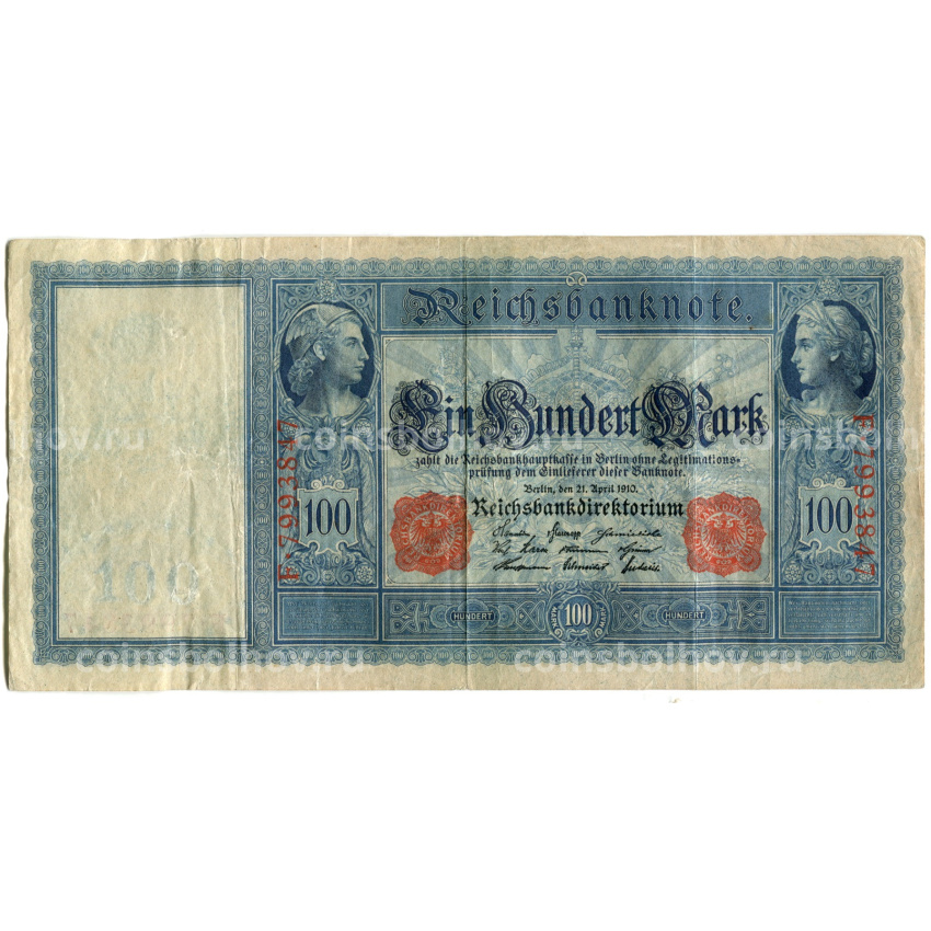 Банкнота 100 марок 1910 года Германия
