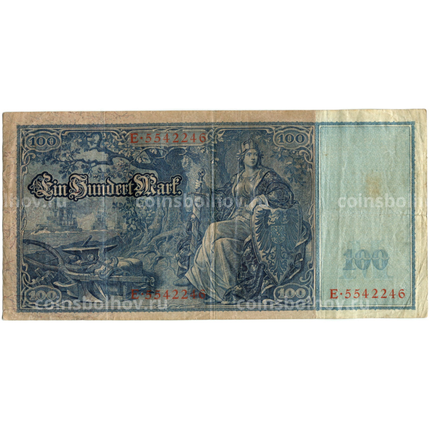 Банкнота 100 марок 1910 года Германия (вид 2)