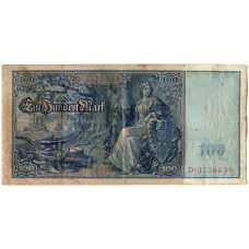 Банкнота 100 марок 1910 года Германия (вид 2)