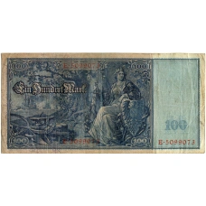 Банкнота 100 марок 1910 года Германия (вид 2)