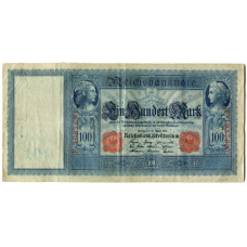 Банкнота 100 марок 1910 года Германия (аверс)