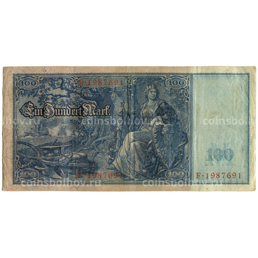 Банкнота 100 марок 1910 года Германия (вид 2)