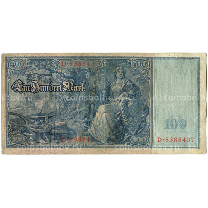 Банкнота 100 марок 1910 года Германия (вид 2)