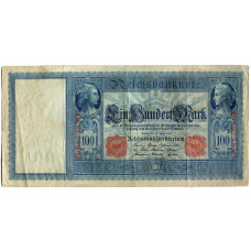 Банкнота 100 марок 1910 года Германия (аверс)