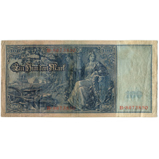 Банкнота 100 марок 1910 года Германия (реверс)