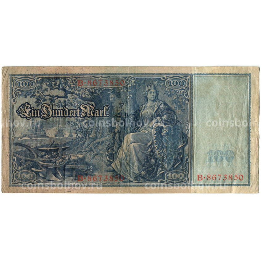 Банкнота 100 марок 1910 года Германия (вид 2)
