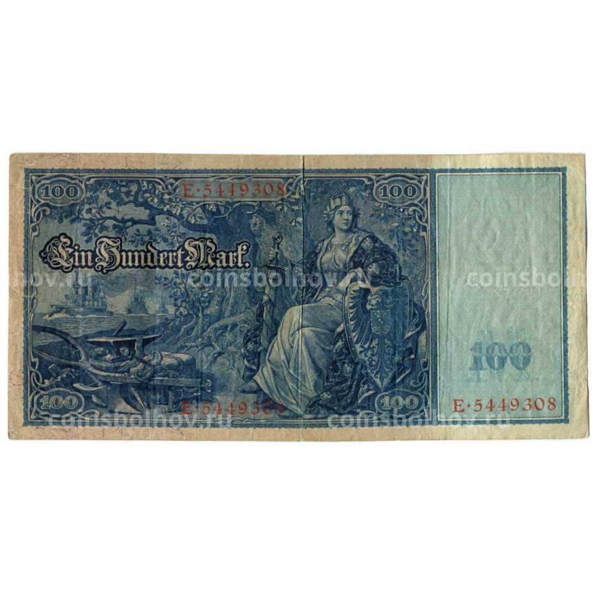 Банкнота 100 марок 1910 года Германия (вид 2)