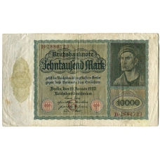 Банкнота 10000 марок 1922 года Германия