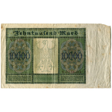 Банкнота 10000 марок 1922 года Германия (вид 2)
