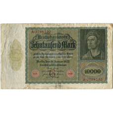 Банкнота 10000 марок 1922 года Германия