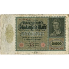 Банкнота 10000 марок 1922 года Германия