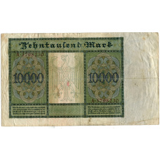 Банкнота 10000 марок 1922 года Германия (вид 2)