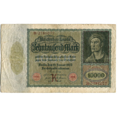 Банкнота 10000 марок 1922 года Германия