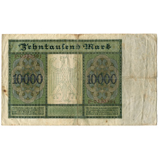Банкнота 10000 марок 1922 года Германия (вид 2)