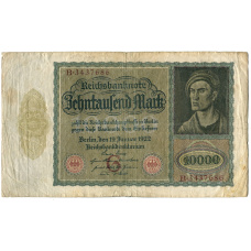 Банкнота 10000 марок 1922 года Германия