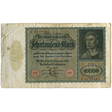Банкнота 10000 марок 1922 года Германия