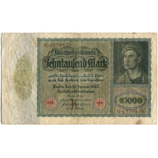 Банкнота 10000 марок 1922 года Германия