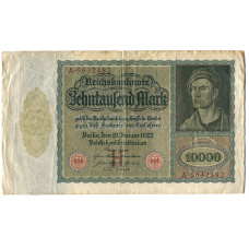 Банкнота 10000 марок 1922 года Германия (аверс)