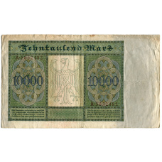 Банкнота 10000 марок 1922 года Германия (реверс)