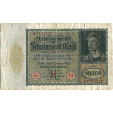 Банкнота 10000 марок 1922 года Германия (аверс)