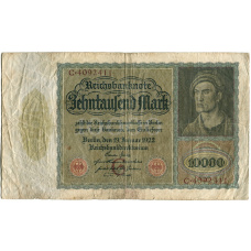 Банкнота 10000 марок 1922 года Германия (аверс)