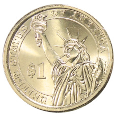 Монета 1 доллар 2014 года P США «32-й президент США Франклин Рузвельт» (реверс)